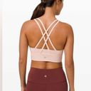 Lululemon  Energy Sports Bra Long Line Light Pink Size 4 Photo 1