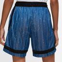 Nike NWT  Women's Dri-FIT Swoosh Fly Crossover Blue Striped Basketball Shorts L Photo 2