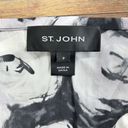 St. John  Gray Womens P‎ Black Floral Print 95% Silk Top Blouse Sleeveless Cami Photo 1