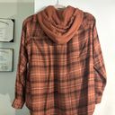 American Eagle Maroon Flannel Hoodie Photo 2