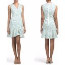 Rebecca Taylor  Emerald Daisy Print Ruffle Hem Dress Photo 1