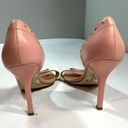 Vintage‎ Y2k BCBG Paris Leather Bow Cut Out Pump Heels 9 Pink Photo 2