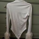 Mock Neck Fluffy Bodysuit Photo 0