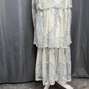 LULU’S CREAM & BLUE LAYERED V NECK SUNDRESS SMALL New Photo 6