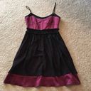 BCBGeneration  Party Cocktail Dress Black And Purple Size 0 BCBG Photo 3