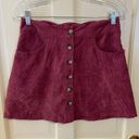 Amy Byer NWT  Magenta corduroy button down skirt Photo 0