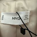 Mango  Blazer Style Coat Beige Size Large New With Tags Collarless Photo 3