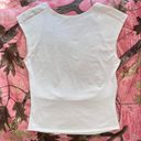 y2k white backless short sleeve top Photo 7