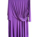 London Times  Side Ruched Midi Dress Purple 20W Photo 2