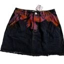 Cloud Chaser Cloud Ten Raw Hem Tie Dye Splash Denim skirt Sz Medium NWT Photo 3