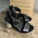 & Other Stories & Other Stories Women’s 38 Metallic Black Leather Heels Photo 0