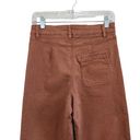 Marine layer  Bridgette Cropped Pants Rustic Brown Wide Leg Front Pockets Size 4 Photo 4