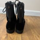 Donald Pliner  Velvet Combat Military Style Boots with side zip - Cailen-U style Photo 2