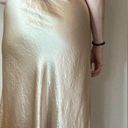 Nordstrom NWT  Bias Cut Satin Slip Skirt Ivory Size Medium Cream Photo 4