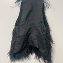 Elizabeth and James  Xiomara Ostrich Feather Vest in Black Photo 2