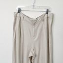 [Sound/Style] Neutral Beige Cream Wide Leg Linen Blend Pleated Trouser Pants 16 Photo 3