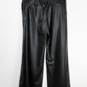 ZARA  Blogger Favorite Black Faux Leather Straight Leg Pants Large Photo 8