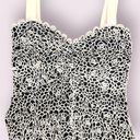 Mignonne Gavigan Anthropologie MIGNON black white lace short party dress size 8 Photo 6