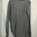 Leith  Side Tie Wrap Sweater Gray Long Sleeve Rayon Cotton WOOL Blend Surplice SM Photo 7