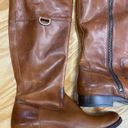 Frye  Riding Boots Womens 8.5 M Brown Leather Side Zipper Knee High Round Toe S24 Photo 2