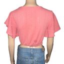 Iris Twist Front Flutter Sleeve Cropped Top Photo 3