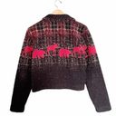 Krass&co County Clothing  Sherpa Fleece Cropped Jacket Boho Western Moose Size Medium Photo 6