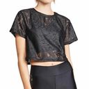 Koral  Activewear Terrain Plutone Crop Top Black Size Small Photo 10