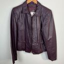 Florence Tanners‎ Leather Jacket 11/12 Women Maroon Biker Zip Up Optional Lining Red Size undefined Photo 5