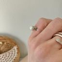 American Vintage Vintage “Nicolette” Pearl Pinkie Ring White Silver Clear Minimal Neutral Simple Photo 2