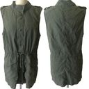 First Love Womens Cargo Military‎ Vest Green Size Large Photo 0