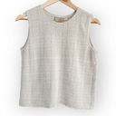 American Vintage Vintage 90s Coldwater Creek Cream Knit Linen Blend Tank Top S Photo 6