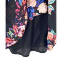 Xhilaration   Women's Black Floral Long Sleeve V-neck Dress size XXL NWT Romantic Photo 5