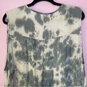 Angie  Blue Gauzy Boho Tie Dye Sleeveless Tiered Mini Dress Beach Swim Cover 2X Photo 6