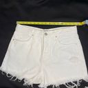 Hudson Jeans Lori High-Rise White Cutoff Frayed Denim Jean Shorts 28 Button Fly Photo 9