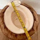 Georgi USA Vtg Georgi By Michael Howard 100% Wool Mink Fur Trim Ivory Formal Hat NWT USA Photo 8