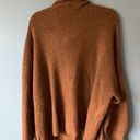 American Eagle Outfitters Oversized Brown Cowl Neck Sweater Photo 2