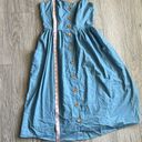 Davi & Dani  Blue Chambray Jeans Button Up Dress Size S Photo 5