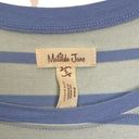 Matilda Jane  T-Shirt Size Small Blue Striped Stretch Blend Womens 3/4 Sleeve Photo 5