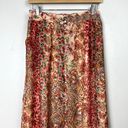 La Petite Etoile Patchwork Floral Print Midi Skirt Size S Button Front Slit Boho Photo 6