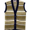 Bradley Knitwear Vintage 1960s Fair Isle Cardigan Sweater Vest Size M Photo 0