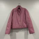 Sam Edelman  Denim Look Quilt Jacket Dusty Rose Large L Photo 1