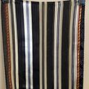 Liz Claiborne Vtg  silk Scarf rectangular neck hair 10“ x 52” Gold cord Striped Photo 4