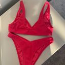 Scrunchy Textured Swim Bikini Set Pink Photo 1