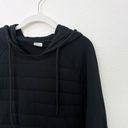 Zyia [ Active] Black Quilted Combo Pullover Hoodie Sweatshirt Size Large L Photo 5