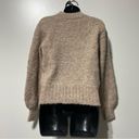 ASTR  Knitwear Taupe Neutral Tan Wool Wrap Sweater Size XS Balloon Sleeves Photo 7