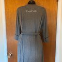 Bebe 🆕  Grey Robe with Black Line Accent Photo 11