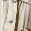 Levi's  Womens Original Utility Button Zip Up Jean Denim Trucker Jacket Cream L Photo 2