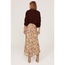 Polo  by Ralph Lauren Brown Floral Print Chiffon Midi Skirt Size 4 Photo 2