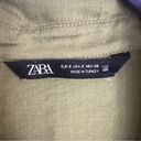 ZARA  Olive Green Top V-Neck Long Sleeve Pullover  Relaxed Fit SIZE Small Travel Photo 6