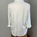 Orvis  White Linen Blend Button Down Shirt Size L Photo 3